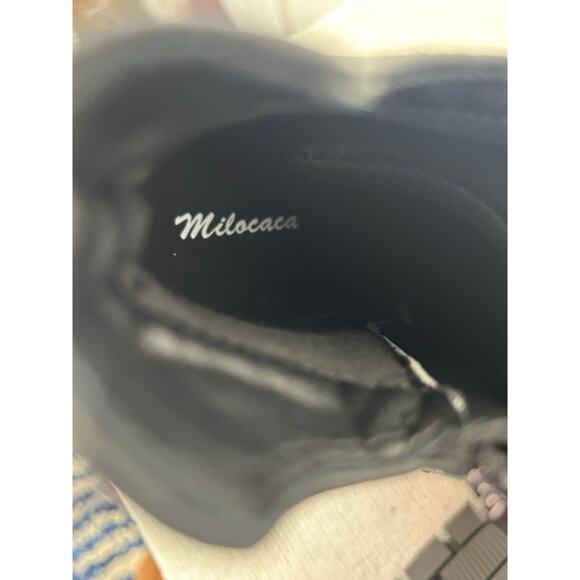 Milocaca Black Lace Up High-Top Side Zip Platform Sneaker Boots Size 11 NWOT - Picture 15 of 16